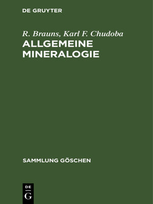 cover image of Allgemeine Mineralogie